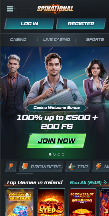 Spinational Ireland homepage